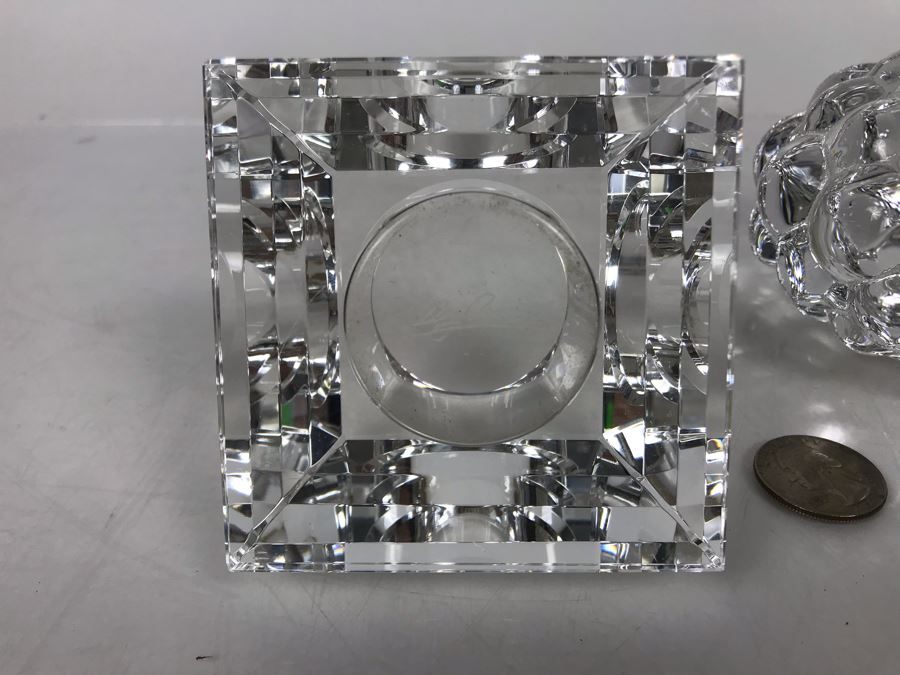 JUST ADDED - (10) Lenox Crystal Glasses, Signed Oleg Cassini Crystal Candle Holder And Signed Orrefors Sweden Candle Holder - FRE [Photo 13]