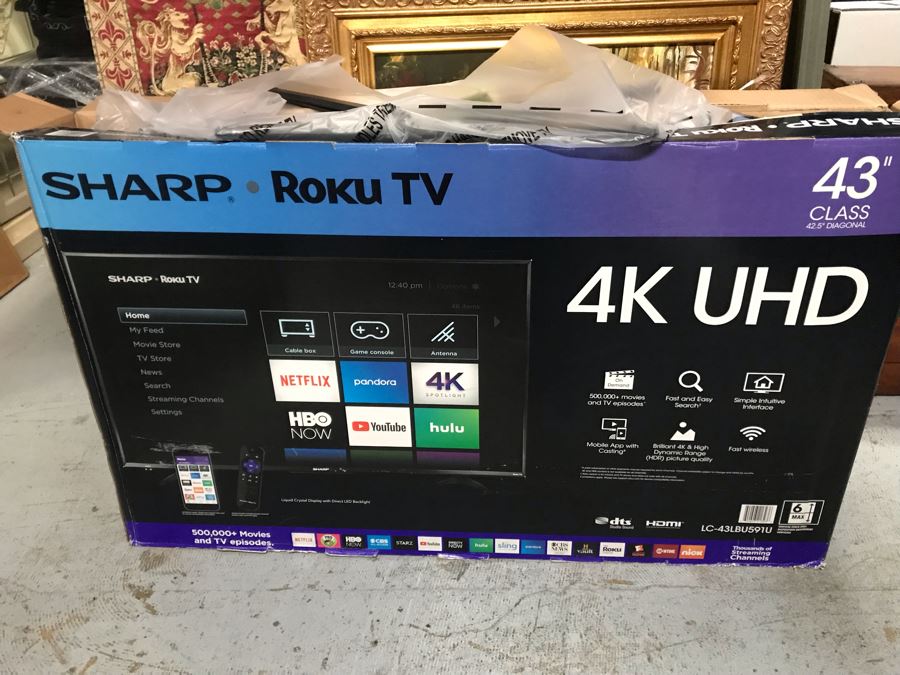 SHARP ROKU TV 43' 4K UHD TV LC-43LBU591U