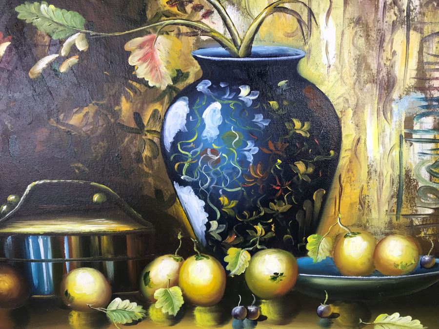 JUST ADDED - Original Oil Painting Signed MIM 27 X 31 - FRE [Photo 4]