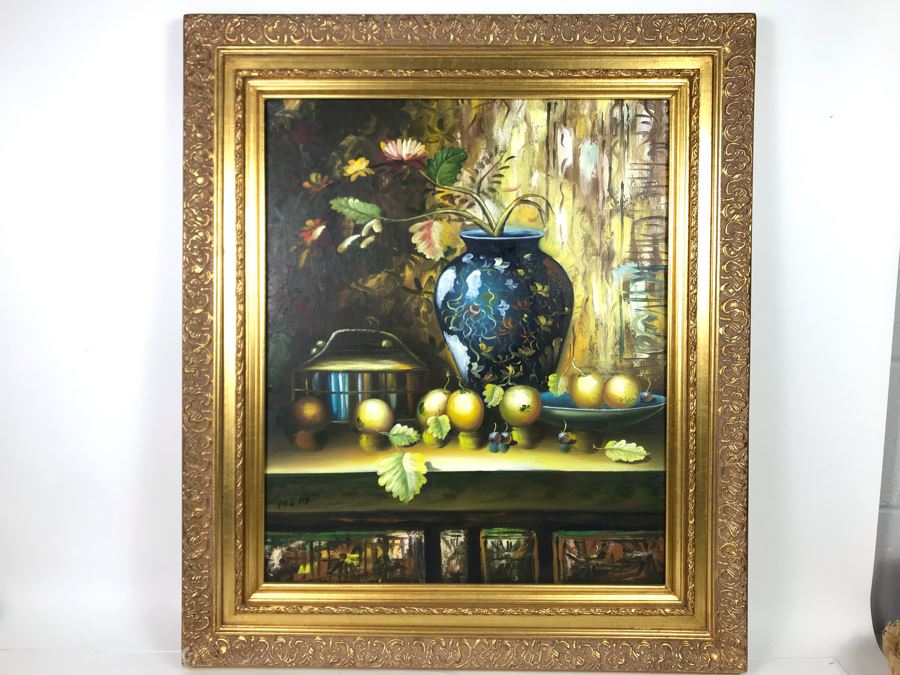 JUST ADDED - Original Oil Painting Signed MIM 27 X 31 - FRE [Photo 1]