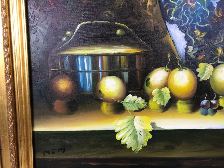 JUST ADDED - Original Oil Painting Signed MIM 27 X 31 - FRE [Photo 6]