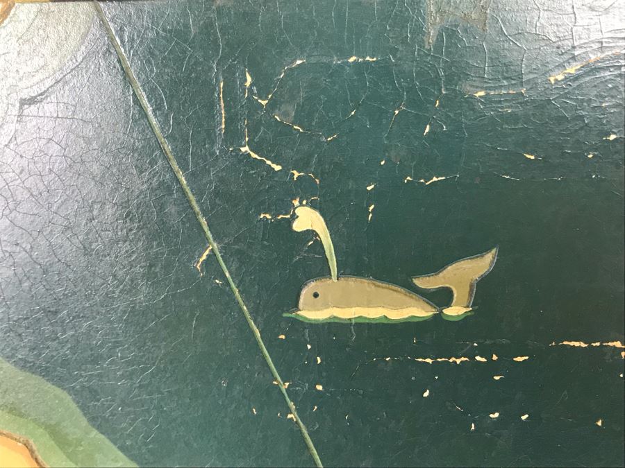 JUST ADDED - Hand Painted Vintage Map Of Cape Cod & Vicinity On Board 23 X 23 [Photo 5]