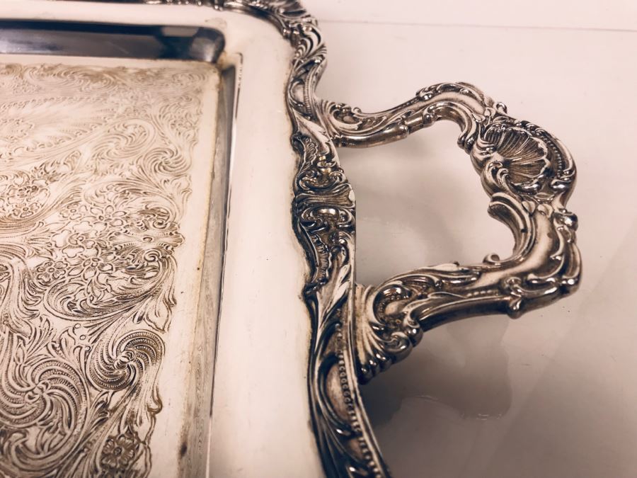 JUST ADDED - ONEIDA Silverplate Champagne Bucket And WM Rogers Silverplate Tray - FRE [Photo 7]