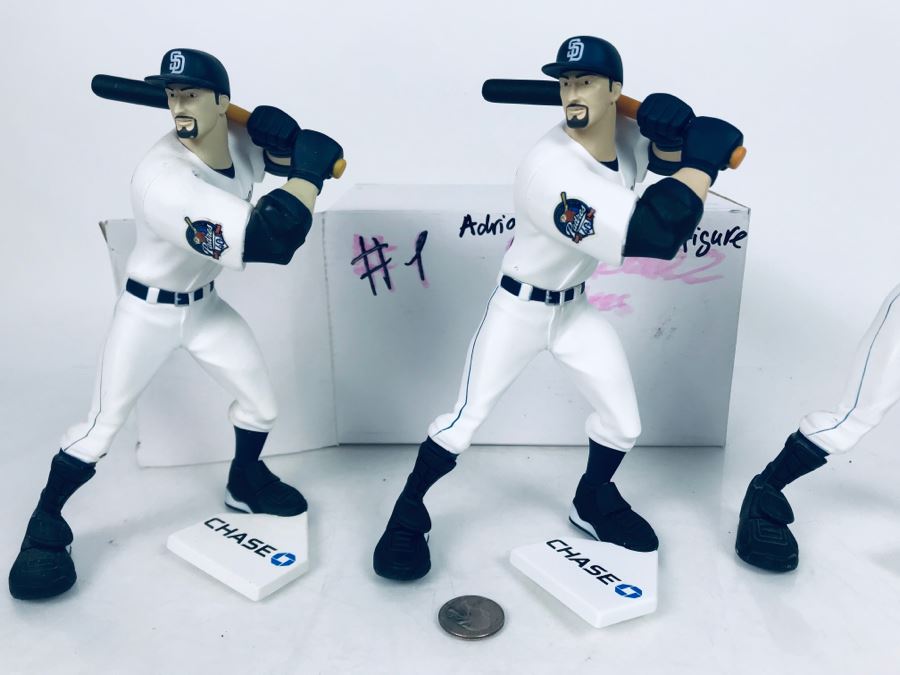 JUST ADDED - (3) Adrian Gonzalez Padres Baseball Vinyl Figurines [Photo 2]