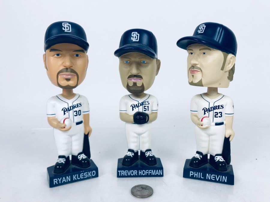 JUST ADDED - San Diego Padres Bobble Head Dolls: Trevor Hoffman, Ryan Klesko And Phil Nevin [Photo 2]
