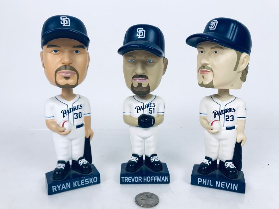JUST ADDED - San Diego Padres Bobble Head Dolls: Trevor Hoffman, Ryan Klesko And Phil Nevin [Photo 1]