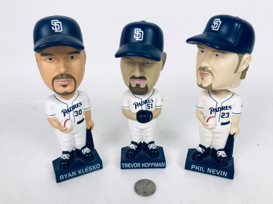 JUST ADDED - San Diego Padres Bobble Head Dolls: Trevor Hoffman, Ryan Klesko And Phil Nevin [Photo 3]