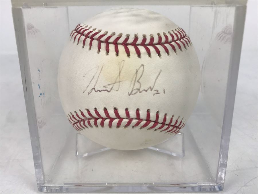 JUST ADDED - Hand Signed Heath Bell Official Major League Baseball In Acrylic Display Box [Photo 1]
