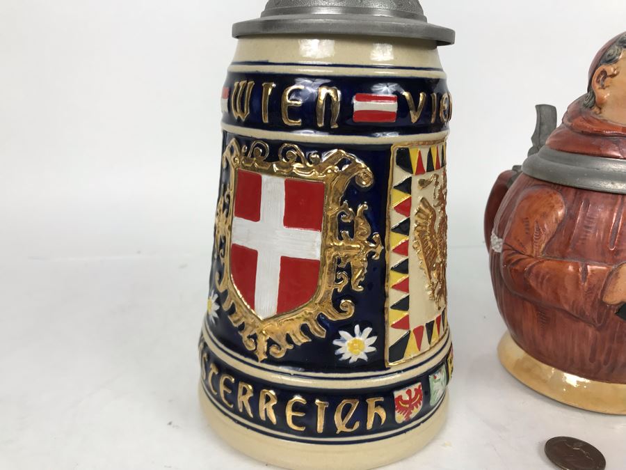 JUST ADDED - (3) Vintage Beer Steins [Photo 3]