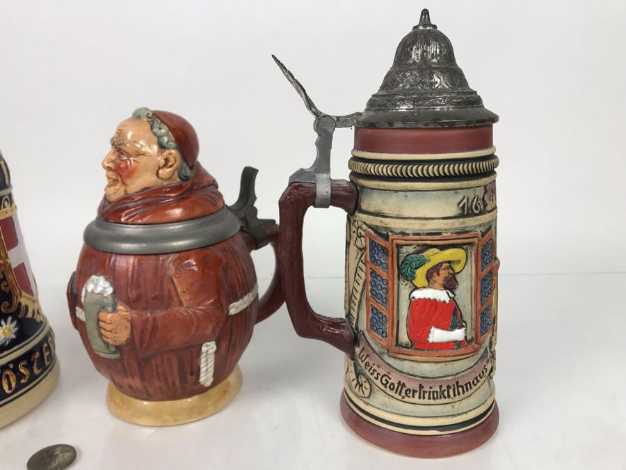 JUST ADDED - (3) Vintage Beer Steins [Photo 10]