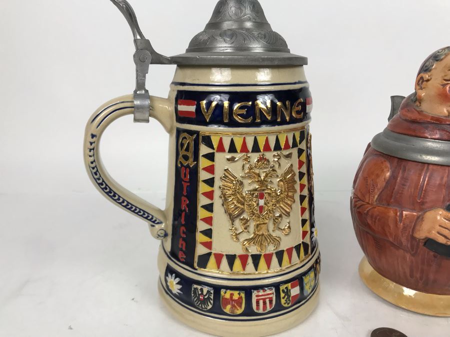 JUST ADDED - (3) Vintage Beer Steins [Photo 6]
