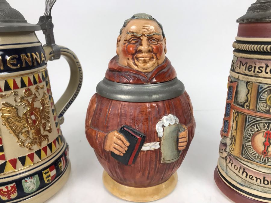 JUST ADDED - (3) Vintage Beer Steins [Photo 2]