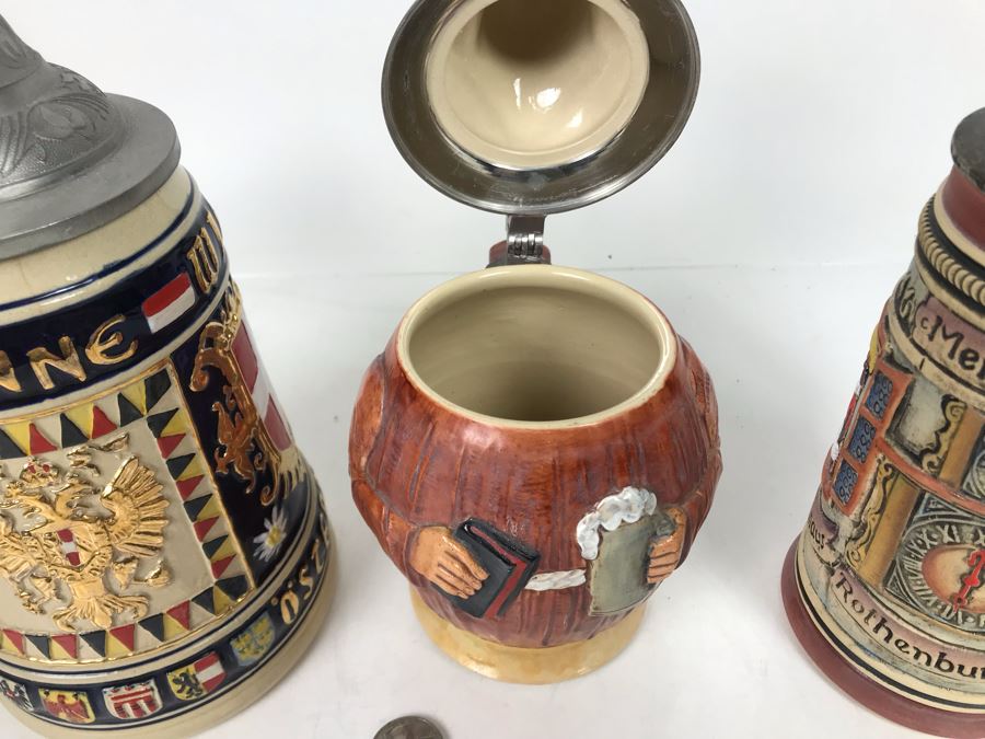 JUST ADDED - (3) Vintage Beer Steins [Photo 7]