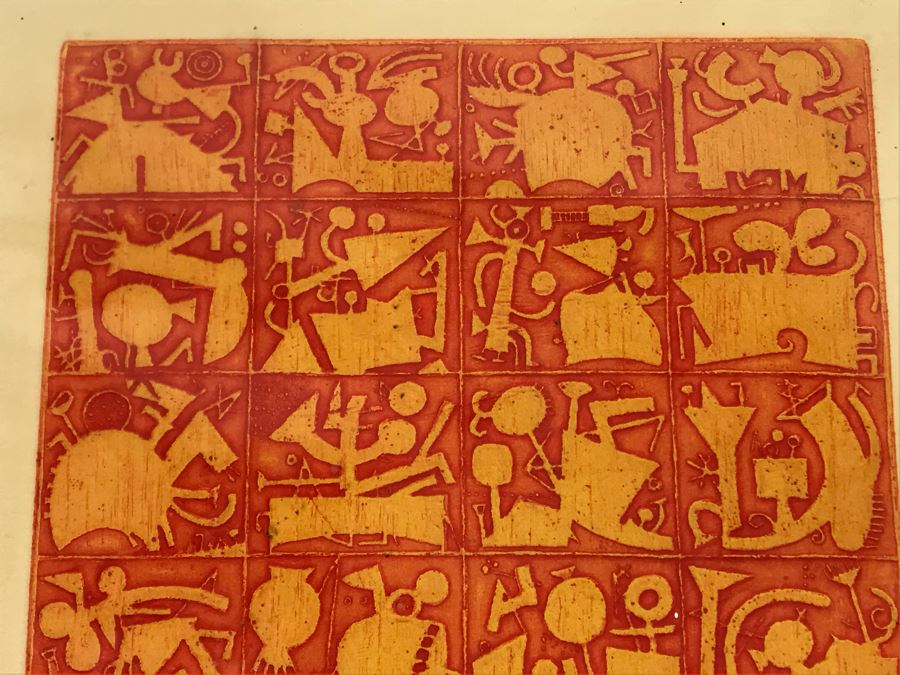 Sergio Gonzalez-Tornero (b. 1927) Chilean / American School Hand Signed 'Twenty-Four Hours' Lithograph 66 Of 100 16 X 18.5 [Photo 3]