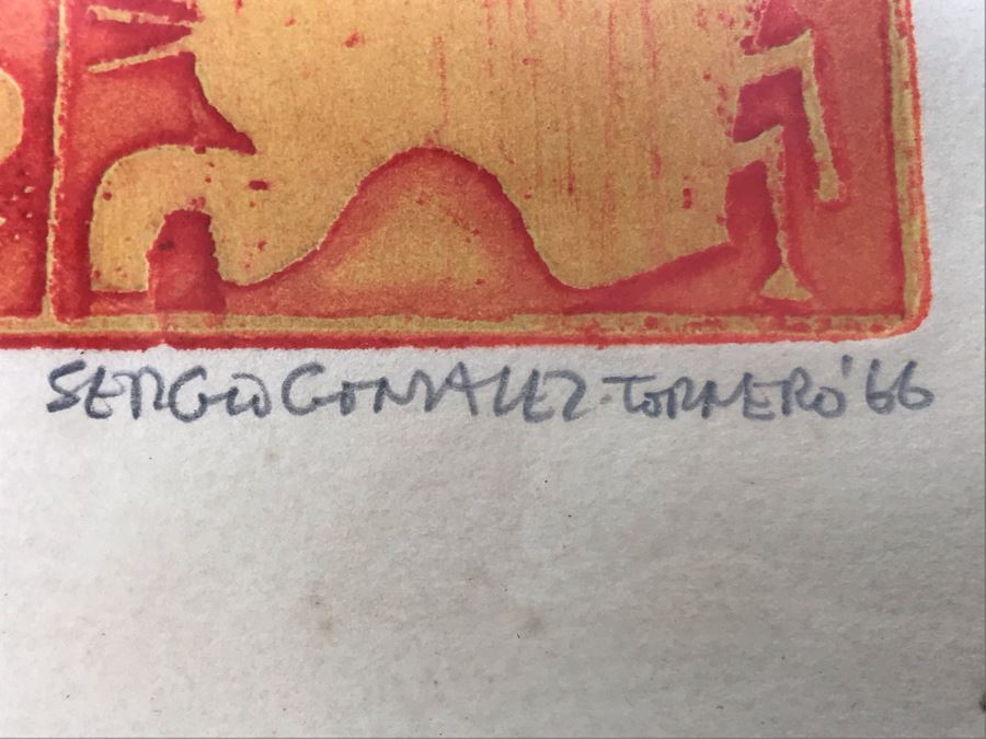 Sergio Gonzalez-Tornero (b. 1927) Chilean / American School Hand Signed 'Twenty-Four Hours' Lithograph 66 Of 100 16 X 18.5 [Photo 6]