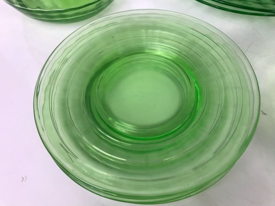 Collection Of Green Uranium Vaseline Glass [Photo 13]