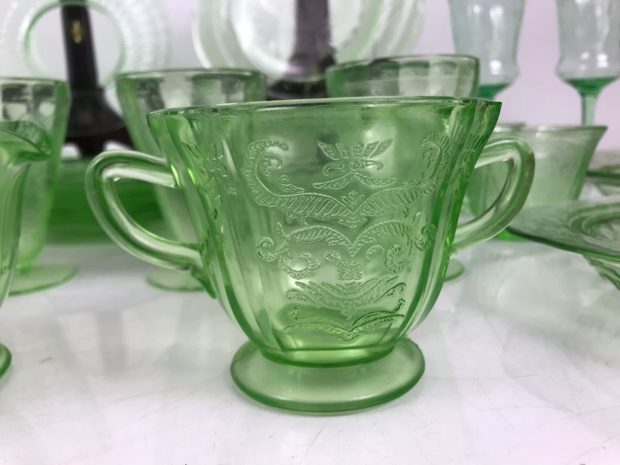 Collection Of Green Uranium Vaseline Glass [Photo 5]