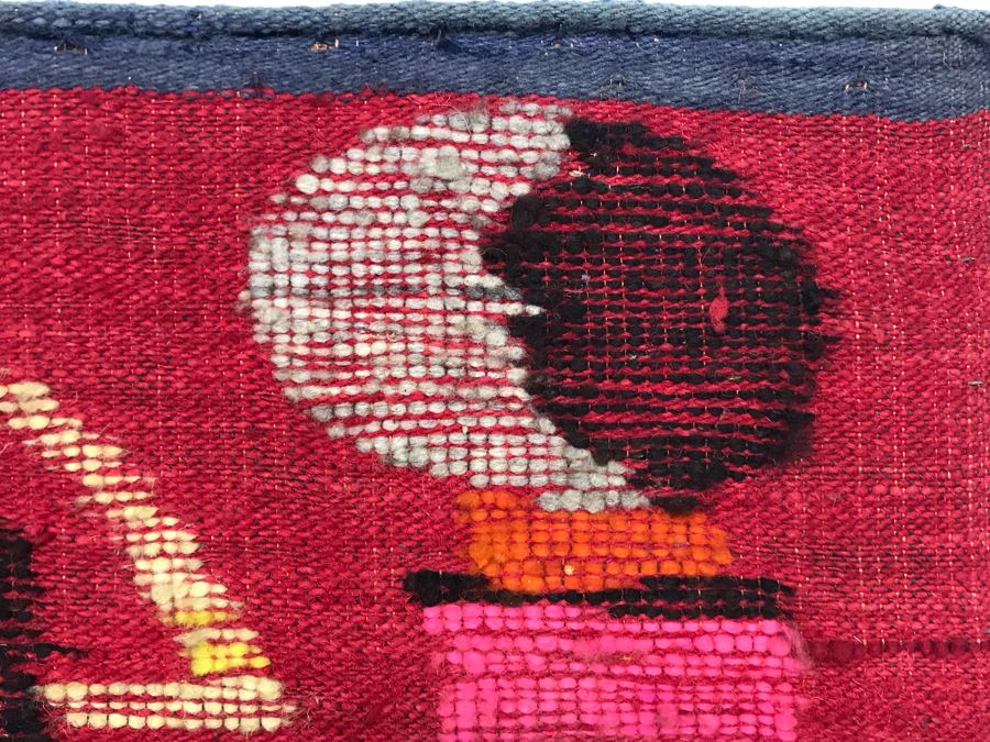 Woven Tapestry On Board Of Jesus Christ Hold Sun In One Hand And Yin And Yang Symbol In Other Hand 35W X 40H [Photo 7]