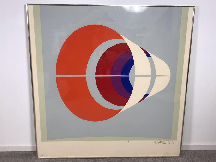 Limited Edition Steven Strickland Geometrical Abstract Signed Serigraph 27 Of 149 Olympus Graphicus 44W X 45H [Photo 2]