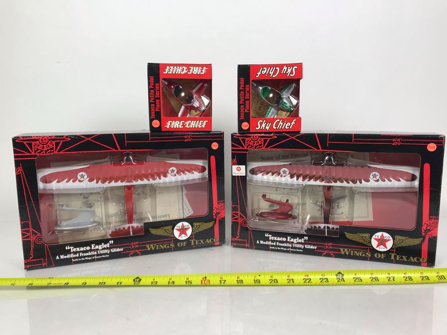 Vintage New Old Stock Wings Of Texaco Eaglets, Fire Chief And Sky Chief Collectibles Planes