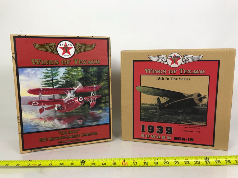 Pair Of New Old Stock Wings Of Texaco Collectible Planes