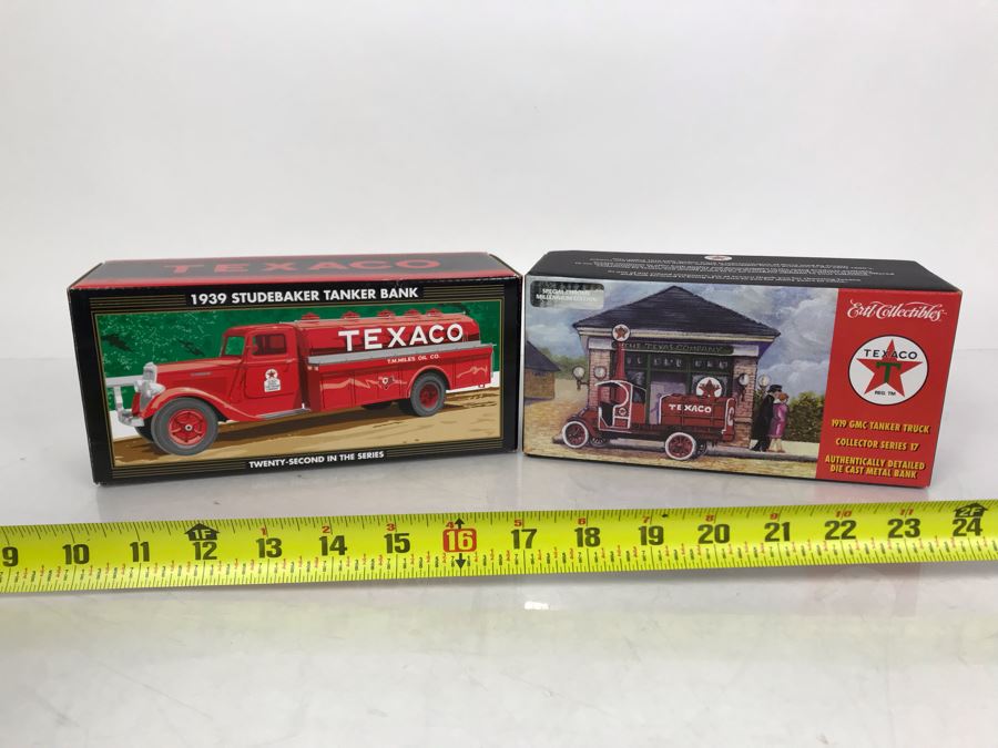 New Old Stock Texaco 1939 Studebaker Tanker Bank And Ertl Collectibles 1919 GMC Tanker Truck [Photo 2]