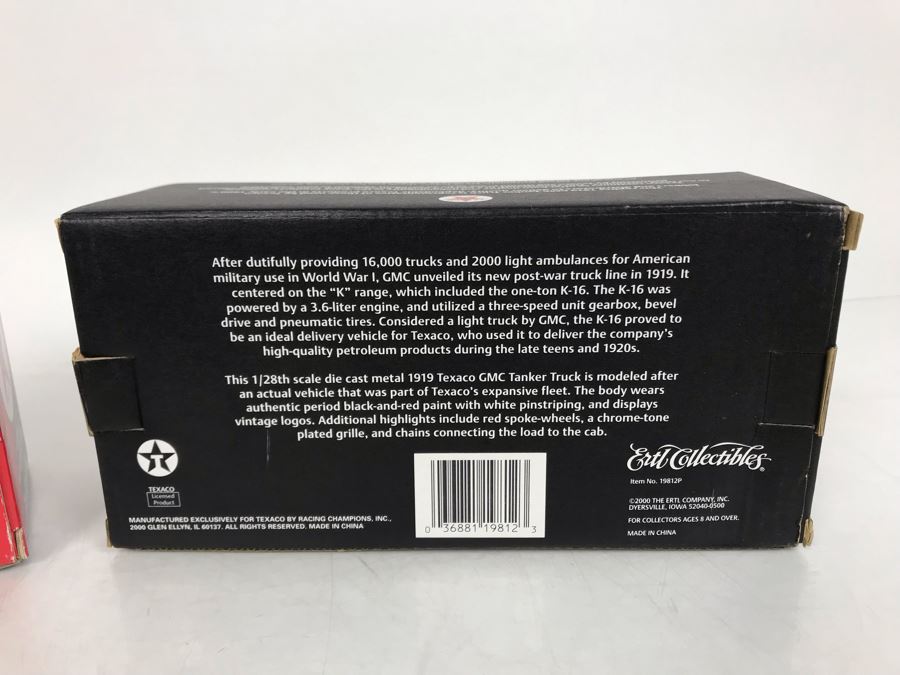 New Old Stock Texaco 1939 Studebaker Tanker Bank And Ertl Collectibles 1919 GMC Tanker Truck [Photo 9]