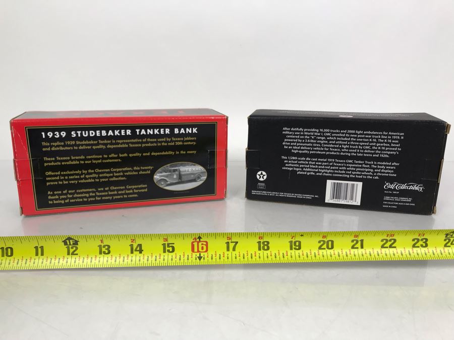 New Old Stock Texaco 1939 Studebaker Tanker Bank And Ertl Collectibles 1919 GMC Tanker Truck [Photo 7]