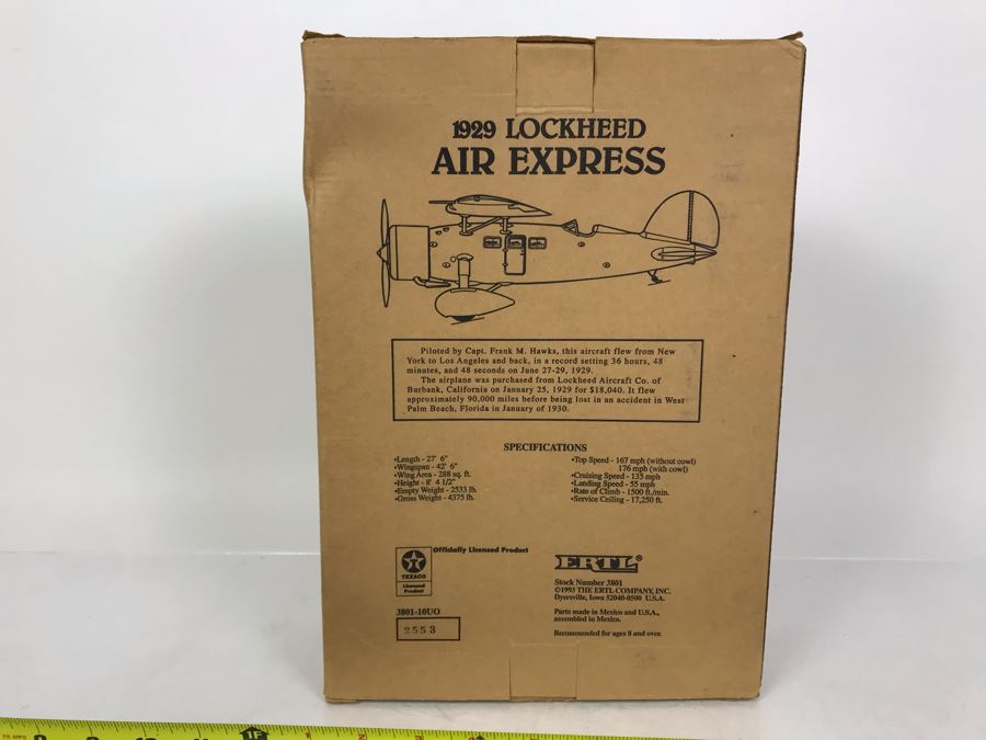 New Old Stock Wings Of Texaco 1929 Lockheed Air Express 1st In The Series Estimate $120 [Photo 4]