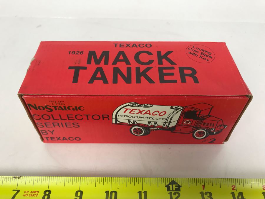 Vintage 1985 New Old Stock The Nostalgic Collector Series By Texaco 1926 Mack Tanker Bank ERTL #2 In Series Estimate $250 [Photo 2]