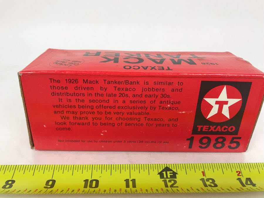 Vintage 1985 New Old Stock The Nostalgic Collector Series By Texaco 1926 Mack Tanker Bank ERTL #2 In Series Estimate $250 [Photo 4]