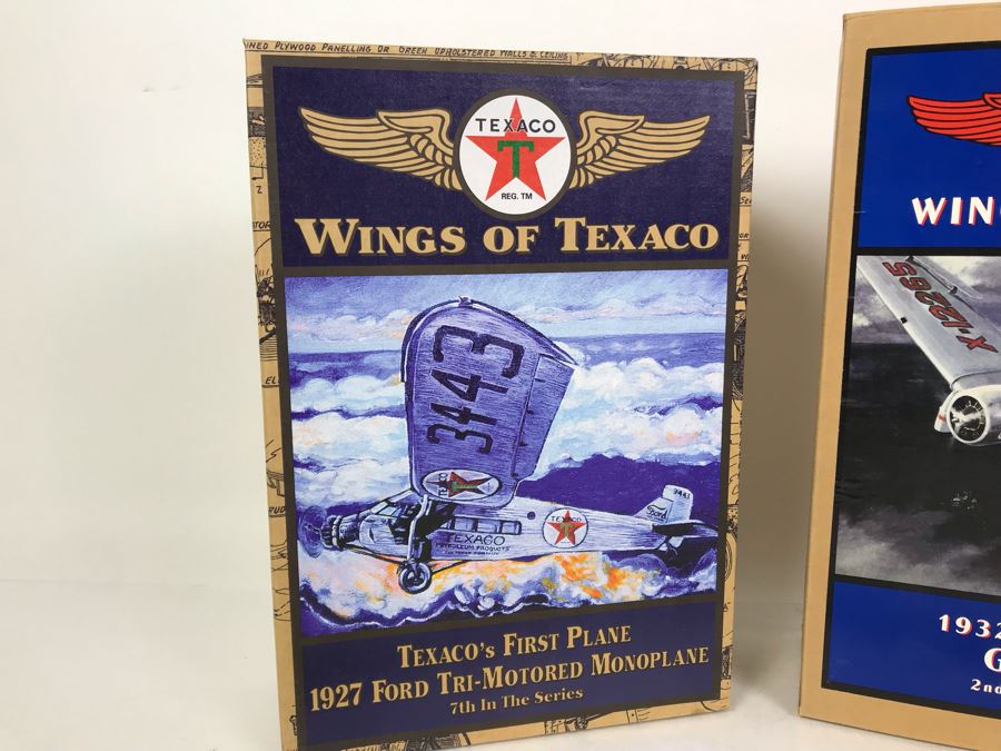 New Old Stock Wings Of Texaco Planes: 1932 Northrop Gamma 2nd In Series And 1927 Ford Tri-Motored Monoplane 7th In Series Estimate $100 [Photo 2]