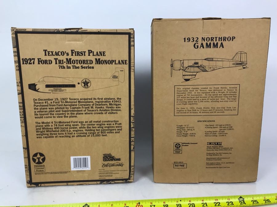 New Old Stock Wings Of Texaco Planes: 1932 Northrop Gamma 2nd In Series And 1927 Ford Tri-Motored Monoplane 7th In Series Estimate $100 [Photo 5]
