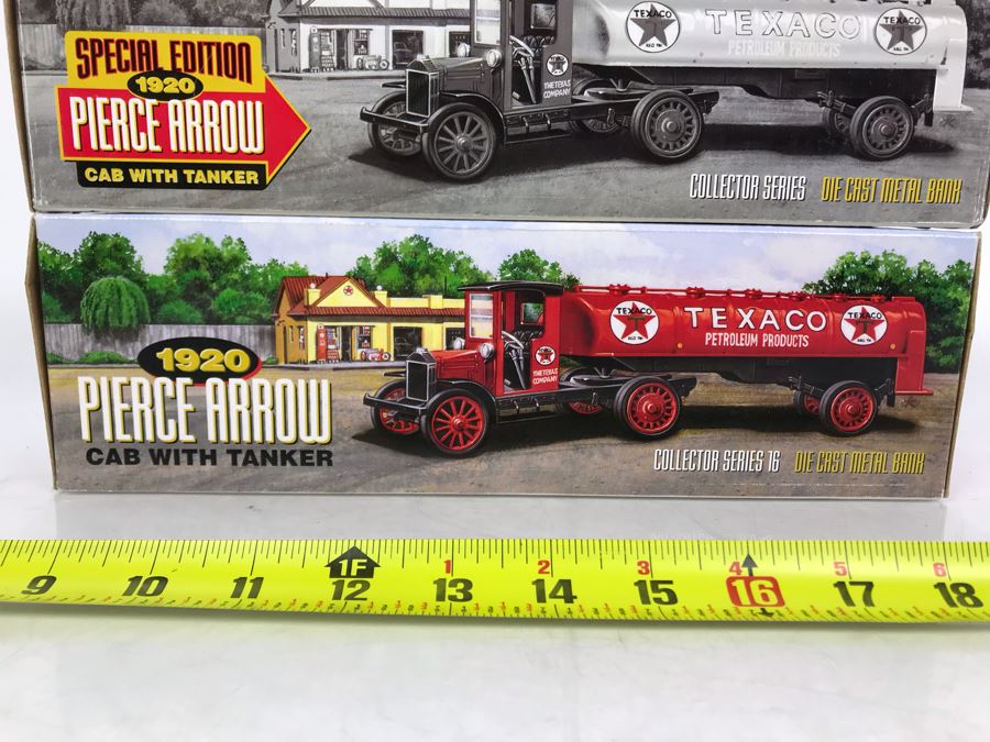 Pair Of New Old Stock Texaco Collector Series Die Cast Metal Banks [Photo 2]
