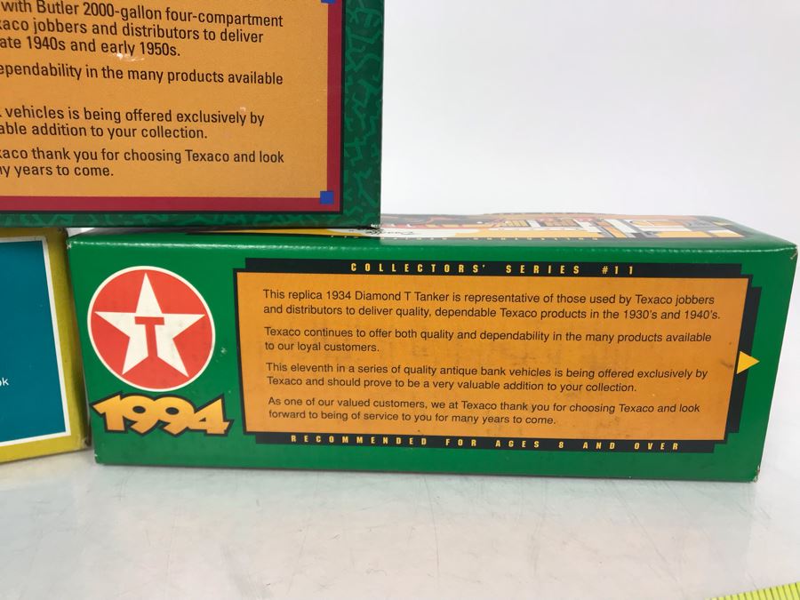 (3) New Old Stock Texaco Collector Series Die Cast Metal Banks [Photo 9]