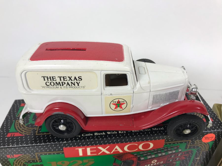 (3) ERTL/Texaco Collector Series Cast Iron Banks And (1) ERTL 1932 Ford Panel Delivery Ethyl Corporation [Photo 3]