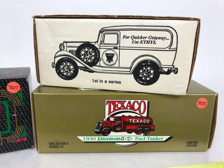 (3) ERTL/Texaco Collector Series Cast Iron Banks And (1) ERTL 1932 Ford Panel Delivery Ethyl Corporation [Photo 8]