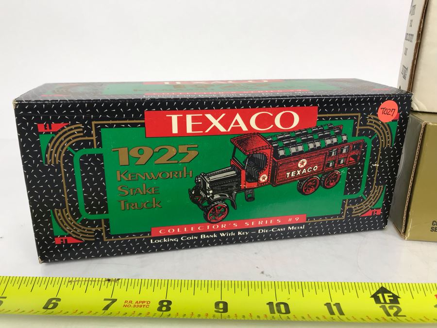 (3) ERTL/Texaco Collector Series Cast Iron Banks And (1) ERTL 1932 Ford Panel Delivery Ethyl Corporation [Photo 7]