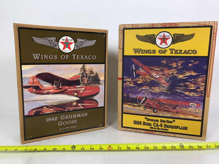 Pair Of New Old Stock Wings Of Texaco Collectible Planes