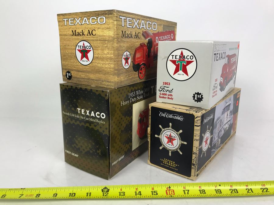 (4) New Old Stock Texaco Collectible Cast Iron Banks [Photo 9]