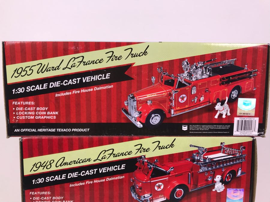 New Old Stock Texaco Cast Iron Fire Trucks #1-4 In Series [Photo 13]