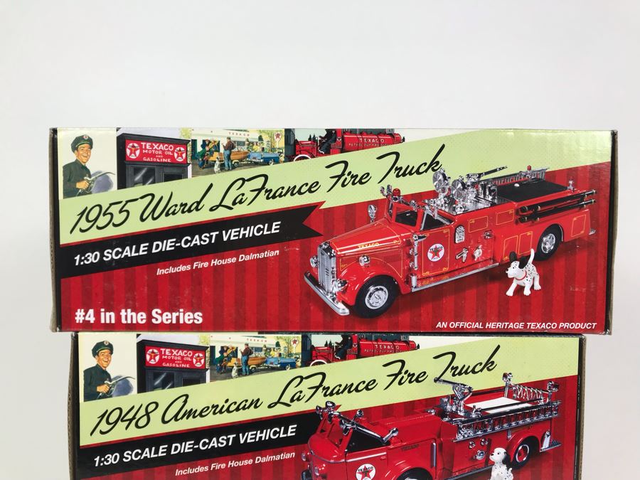 New Old Stock Texaco Cast Iron Fire Trucks #1-4 In Series [Photo 6]