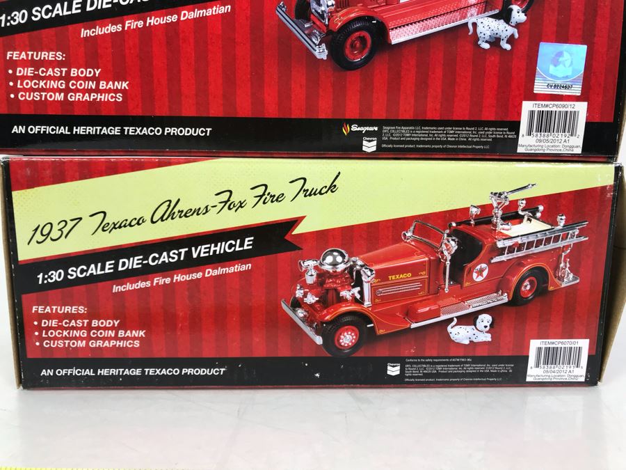 New Old Stock Texaco Cast Iron Fire Trucks #1-4 In Series [Photo 10]