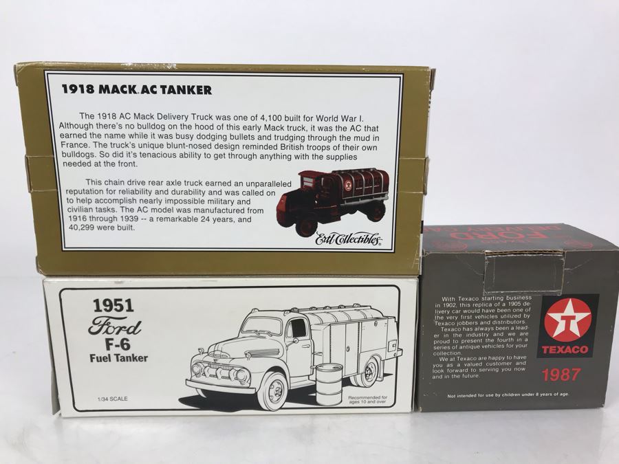 (3) New Old Stock Texaco Die Cast Trucks Banks [Photo 6]