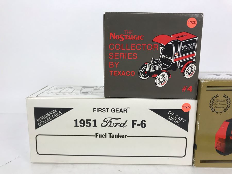 (3) New Old Stock Texaco Die Cast Trucks Banks [Photo 3]