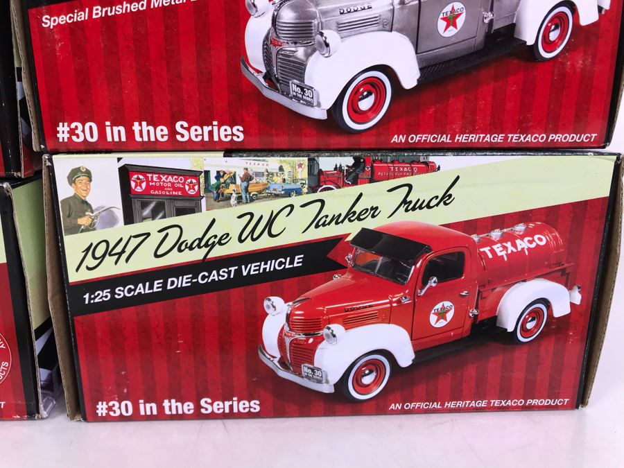 (4) New Old Stock Texaco Die Cast Trucks Banks [Photo 4]