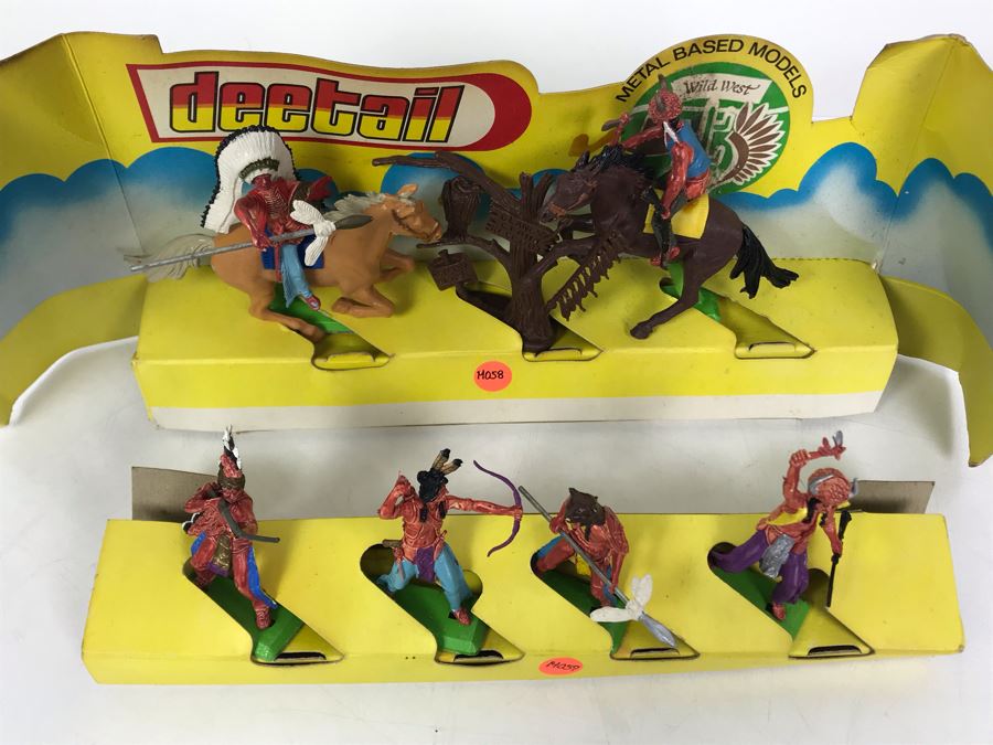 Vintage 1971 Deetail Wild West Metal Based Models With Cardboard Display Made In England Metal Soldiers [Photo 14]