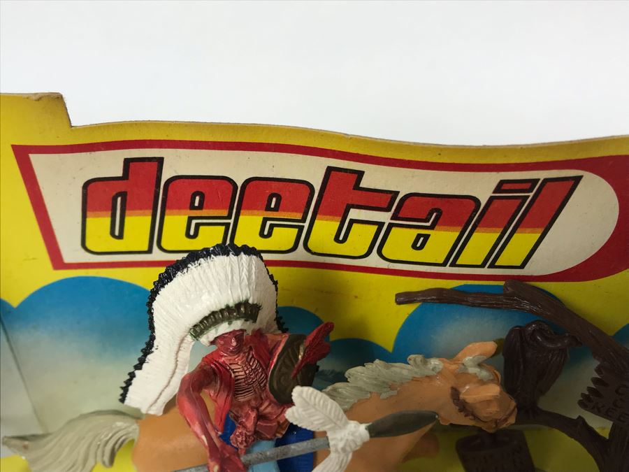 Vintage 1971 Deetail Wild West Metal Based Models With Cardboard Display Made In England Metal Soldiers [Photo 10]