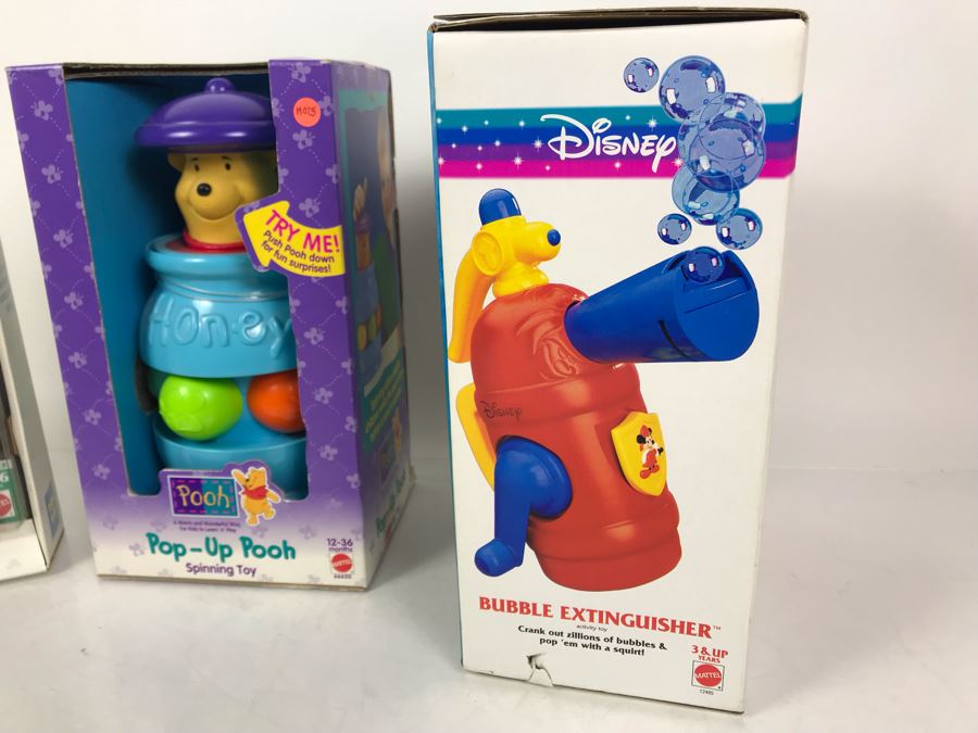 (3) New Old Stock Disney Toys: Pop-Up Pooh, Bubble Extinguisher And Activities To Go - These Toys Were Prototyped By Client [Photo 4]