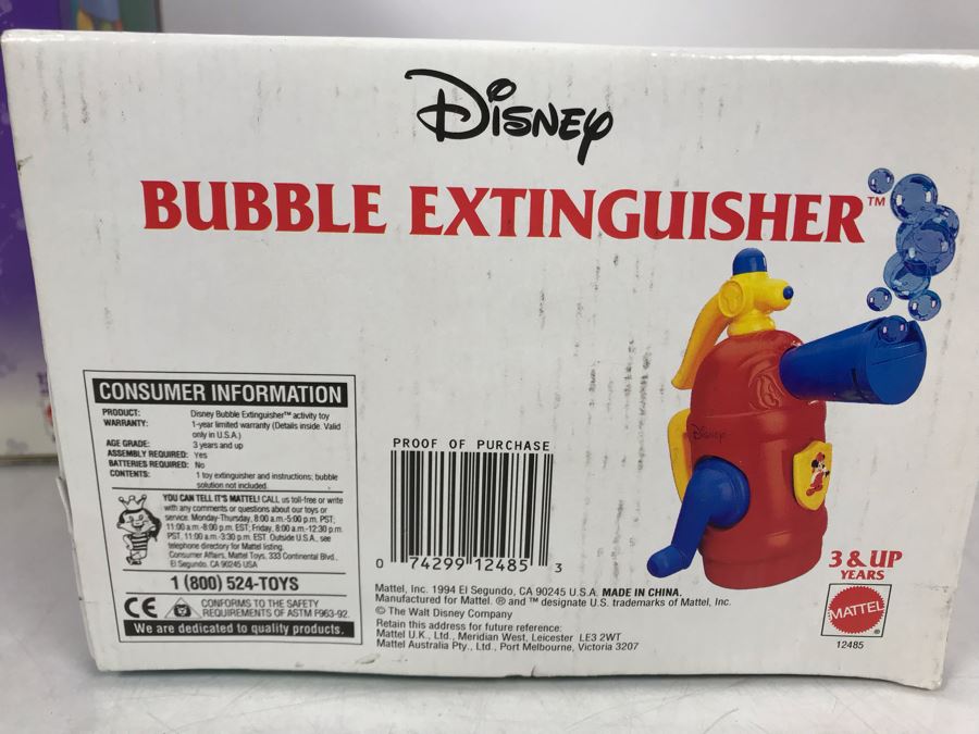 (3) New Old Stock Disney Toys: Pop-Up Pooh, Bubble Extinguisher And Activities To Go - These Toys Were Prototyped By Client [Photo 7]